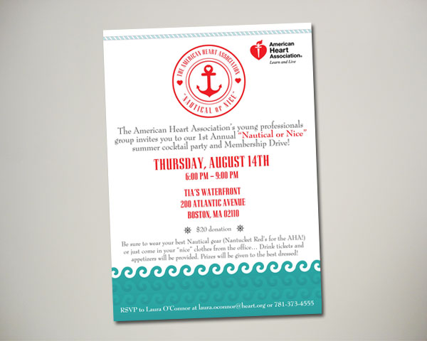 american heart association nautical invitation