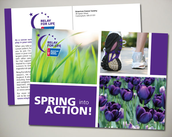 american cancer society relay for life 30 years postcard design