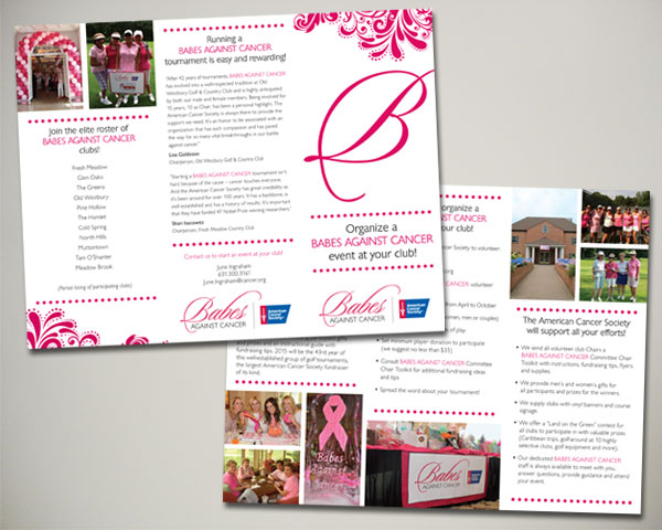 babes against cancer fundraising brochure