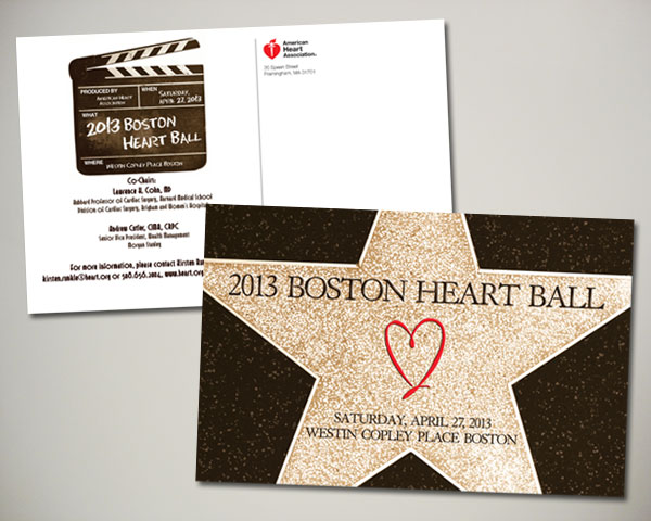 boston heart ball save the date postcard