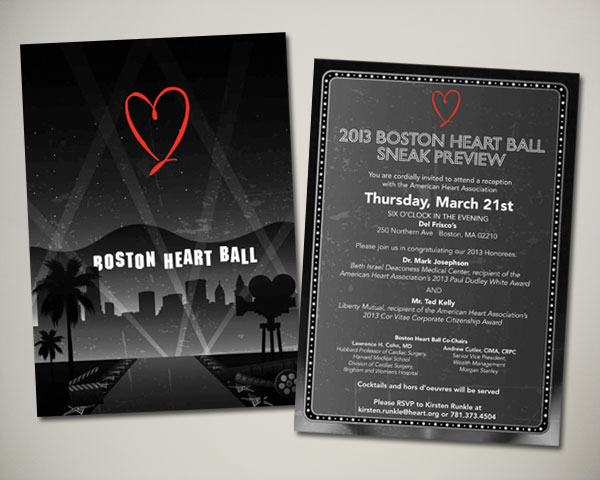 boston heart ball preview party invitation