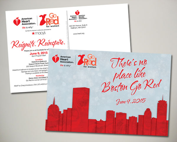 go red for women luncheon cocktails for a cure invitation