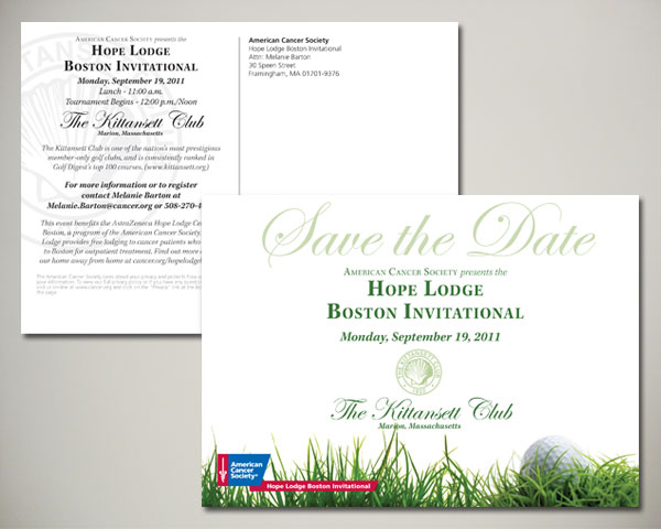 golf invitational save the date postcard