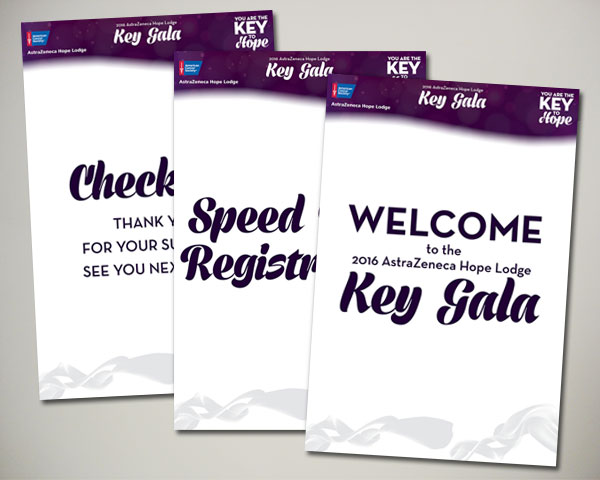 key gala non profit signage design