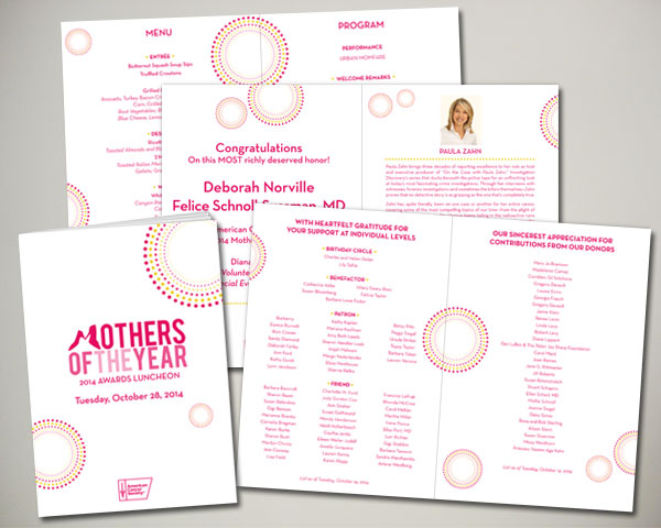 mothers of the year non prfit luncheon program book