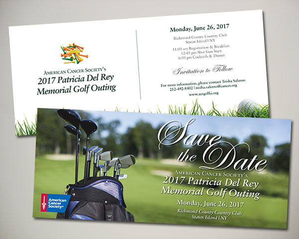 american cancer society boston golf invitational save the date design