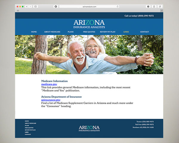 arizona insurance analysts website design