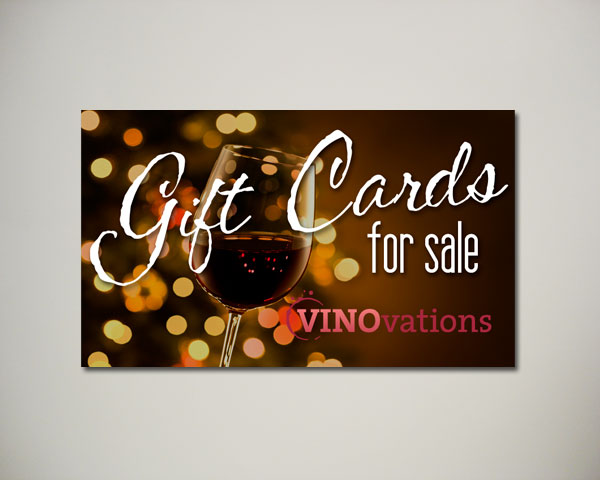 gift cards wine website banner design
